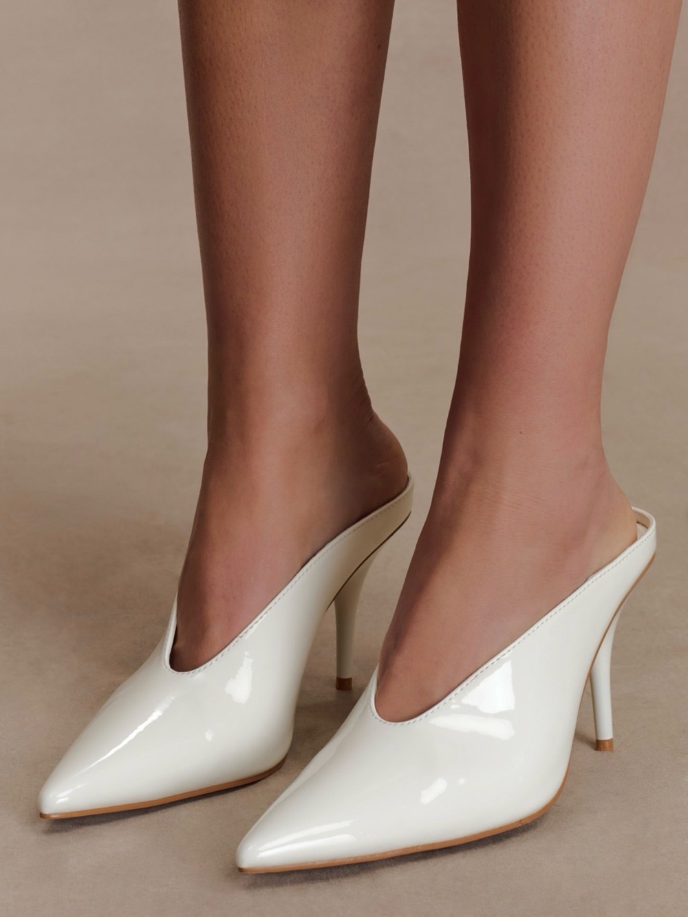 Faux Leather Point Heel